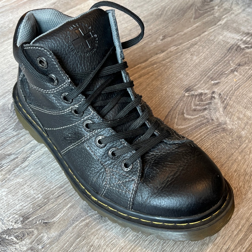 Dr Martens *SINGLE SHOE* Harrisland Black Leather Mid Top Boot Men 9 AW004 SK01R